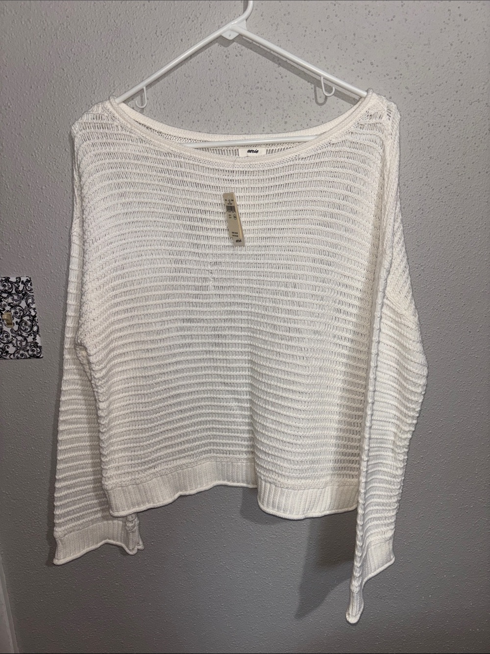 Aerie - NWT Sunkissed Textured Off-The-Shoulder Sweater (size Small)